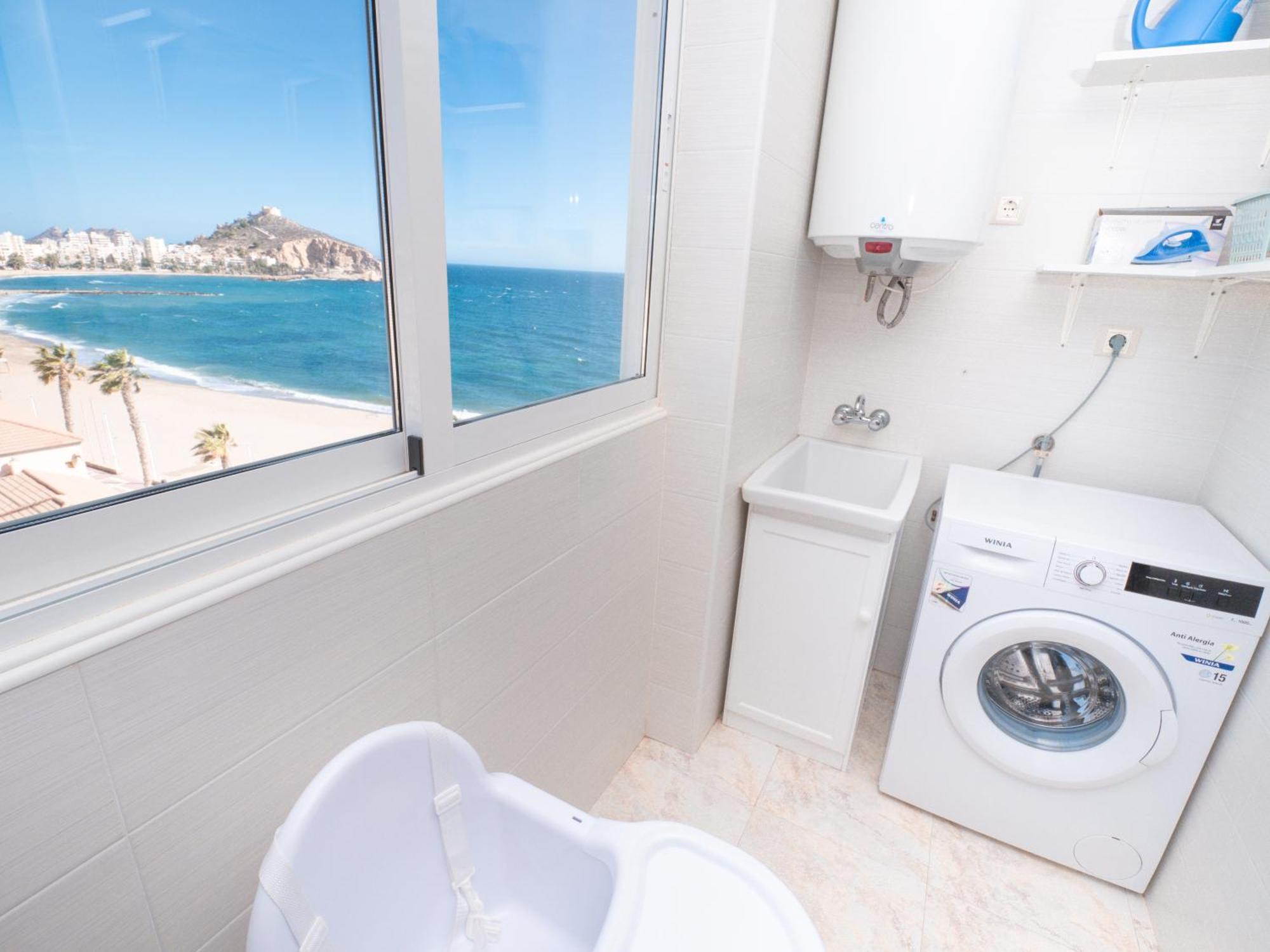 Apartamento ¡Frente al Mar + Garaje y Wifi! Águilas Exterior foto