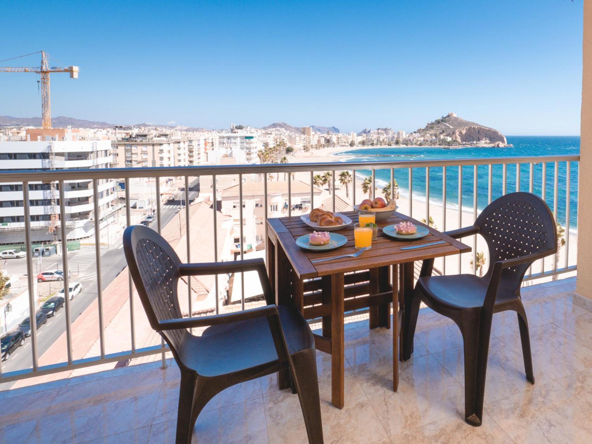 Apartamento ¡Frente al Mar + Garaje y Wifi! Águilas Exterior foto